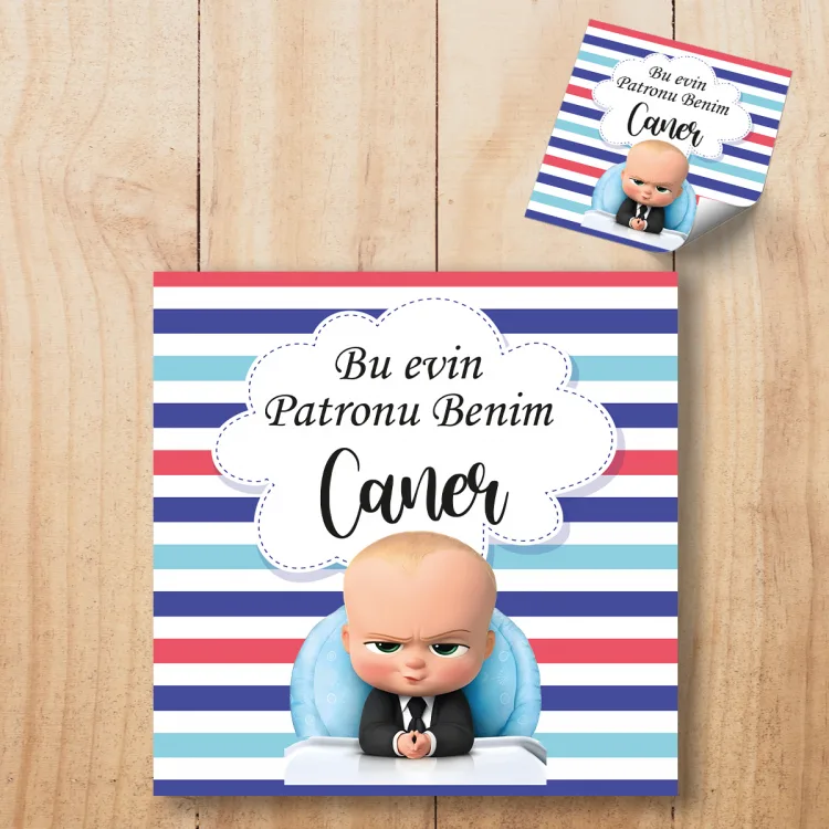 Kare Etiket 189- Patron Bebek Hediyelik Etiket