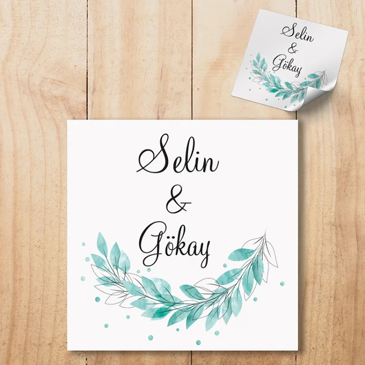 Kare Etiket 008 - Söz,Nişan,Nikah Hatırası Sticker