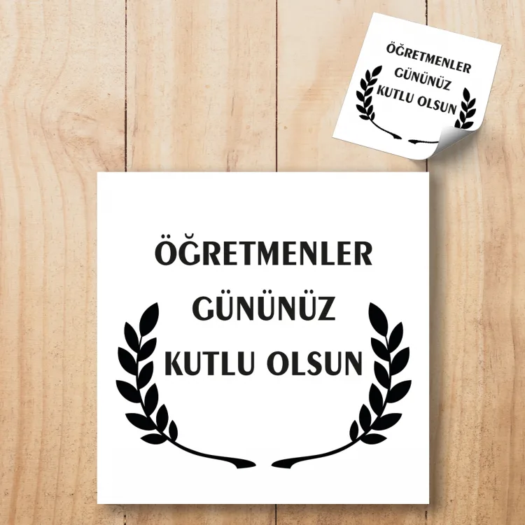 Kare Etiket 175 - 24 Kasım Öğretmenler Günü Tasarım Sticker
