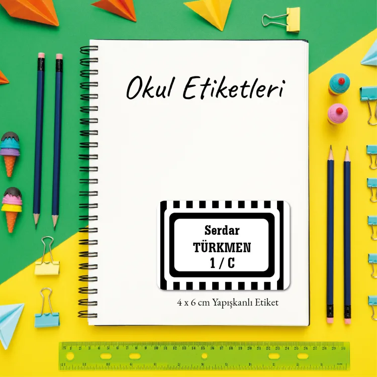 Okul Etiketi 043