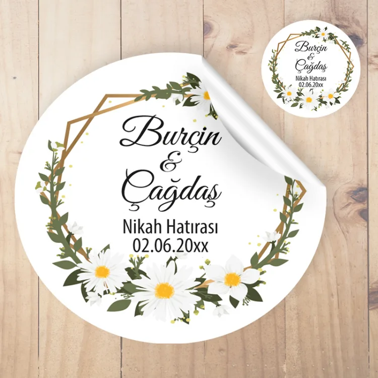 Yuvarlak Etiket 022 - Papatya Tasarım