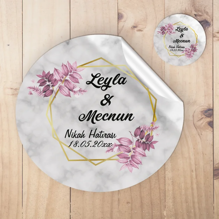 Yuvarlak Etiket 025 - Söz,Nişan Etiketi