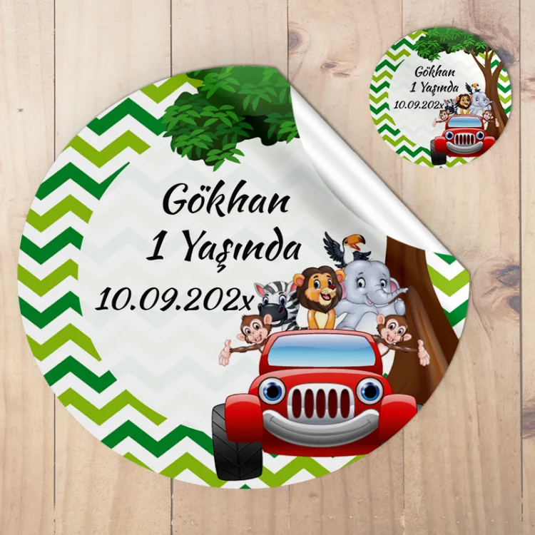 Yuvarlak Etiket 086 - Safari Tasarım