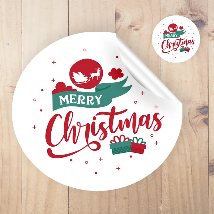 Yuvarlak Etiket 103 - Mutlu Yıllar - Yılbaşı - Yeni Yıl Tasarım Sticker