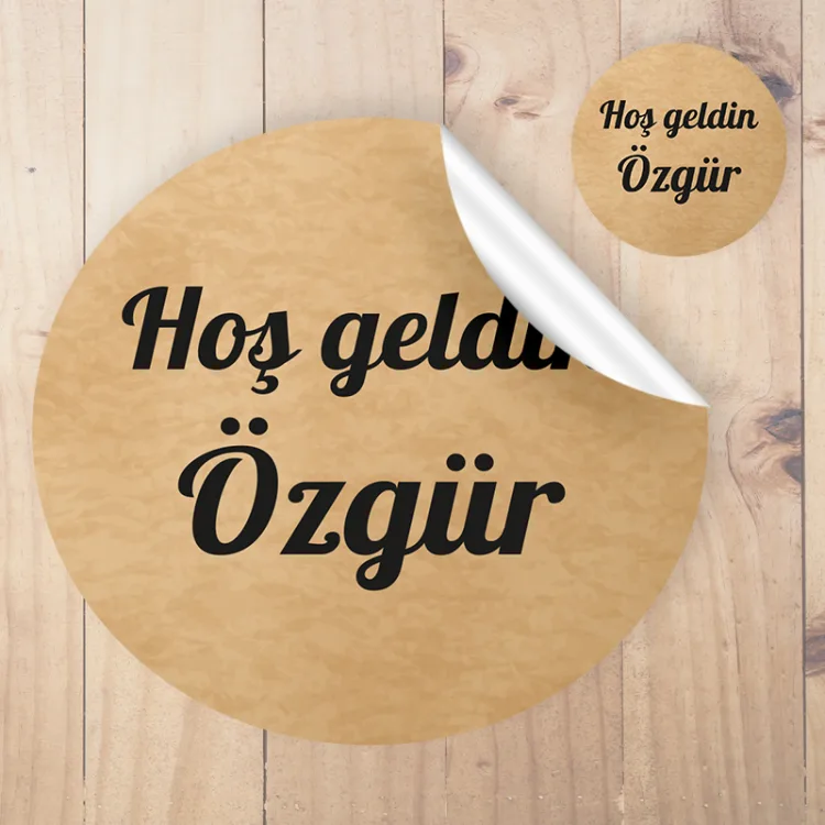 Yuvarlak Etiket 106 - Yeni Doğan Bebek Tasarım Sticker