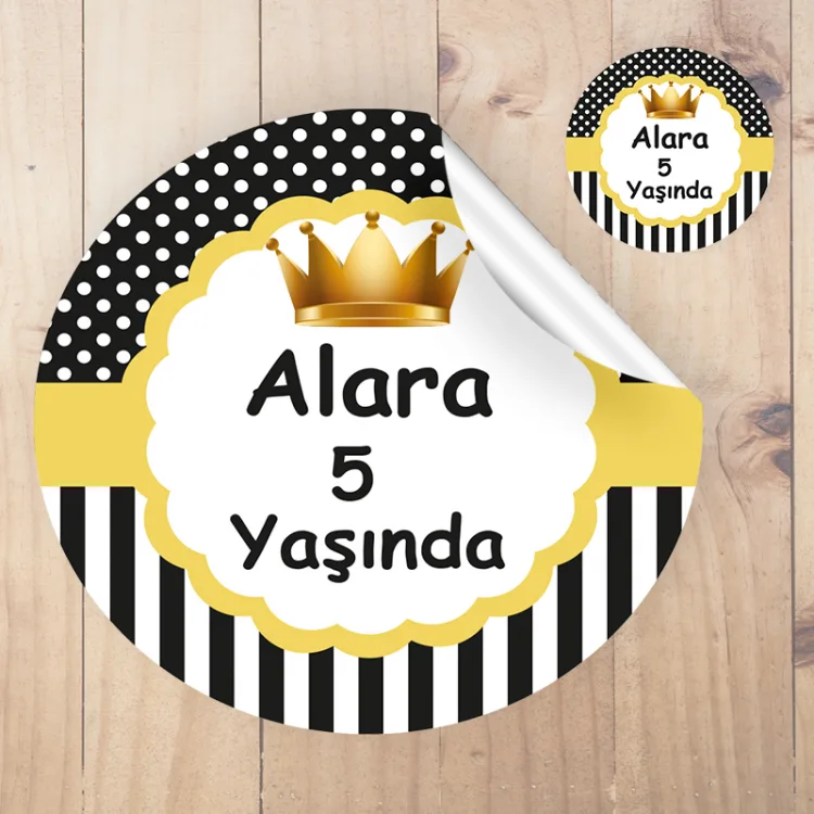 Yuvarlak Etiket 115 - Kral Tacı Tasarım