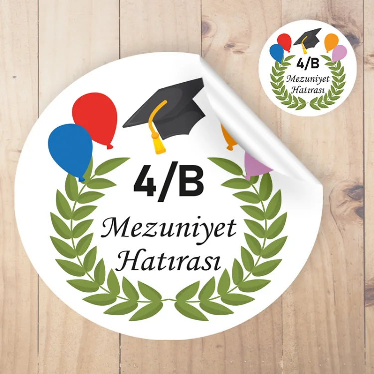 Yuvarlak Etiket 162 - Mezuniyet