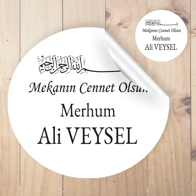 Yuvarlak Etiket 196 - Merhum Etiketi