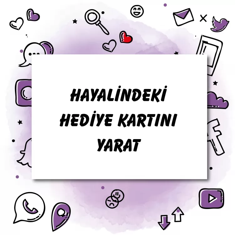 01 - Hediye Kartı Tasarla - Yatay ( 15,8 x 11,3 cm )