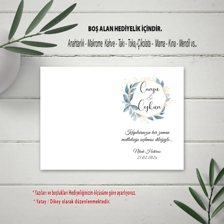 Hediyelik Kartı 0002 - Düğün, Nişan, Söz Hediyelik Kahve Kartı - Detay Görseli 2