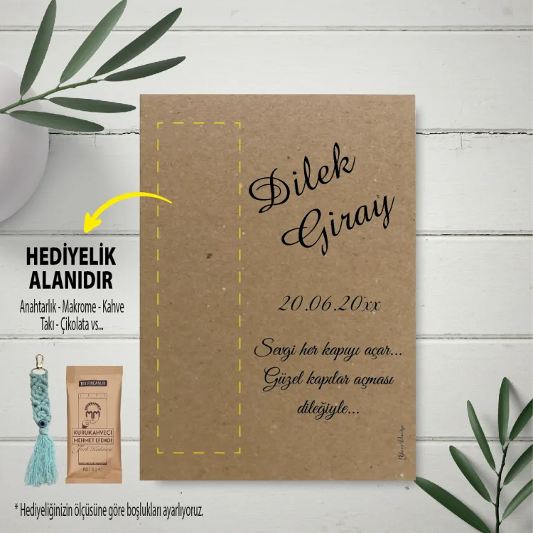 Hediyelik Kartı 0029 - Kraft Hediyelik Kartı