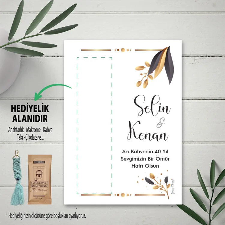 Hediyelik Kartı 0049 - Düğün, Nişan, Söz Anahtarlık Kartı