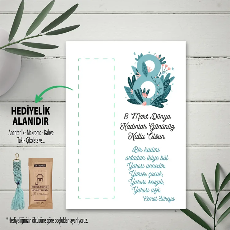 Hediyelik Kartı 0054 - 8 Mart Kadınlar Günü Temalı Hediyelik Kart