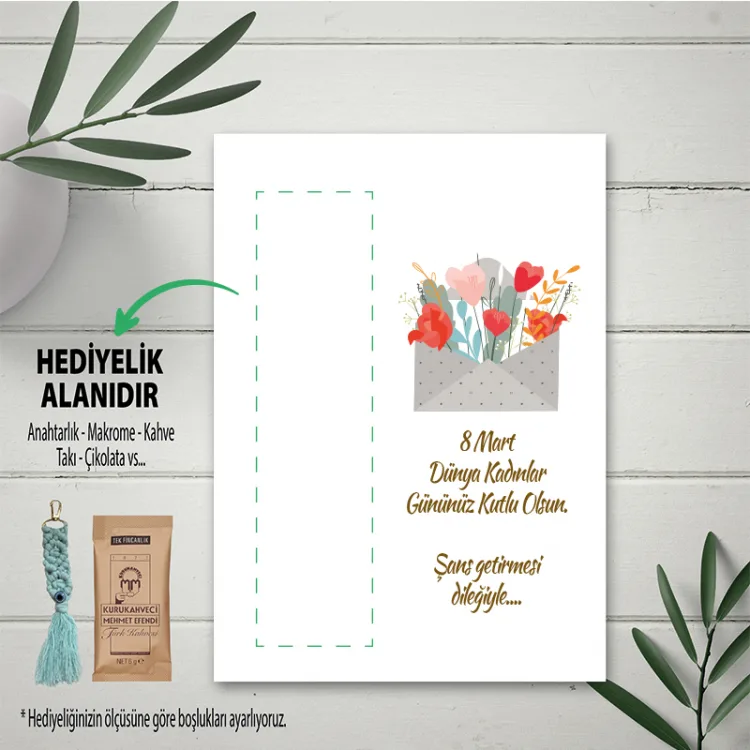 Hediyelik Kartı 0055 - 8 Mart Kadınlar Günü Temalı Hediyelik Kart