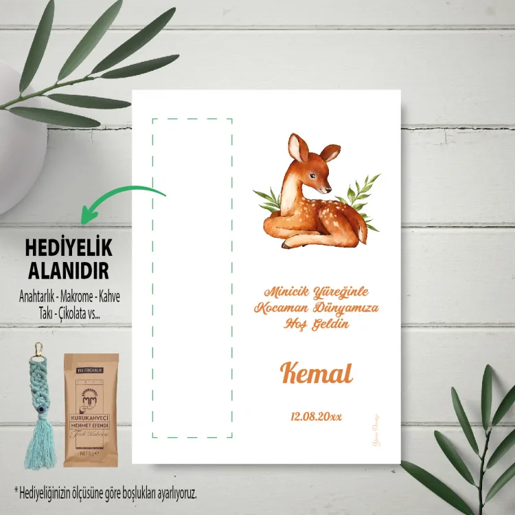 Hediyelik Kartı 0058 - Geyik Temalı Kartlar