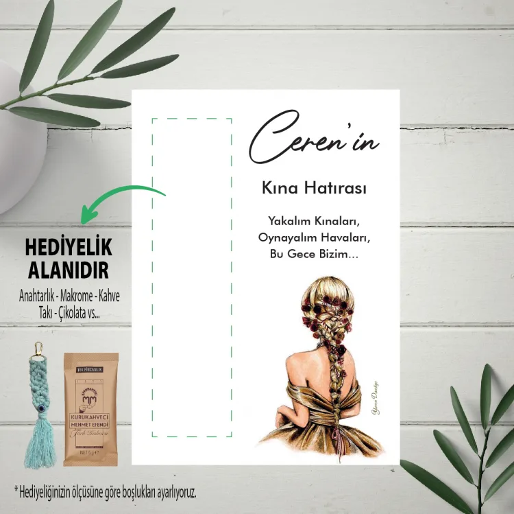 Hediyelik Kartı 0064 - Kına Kızı Temalı Kına Gecesi Hediye Kartları