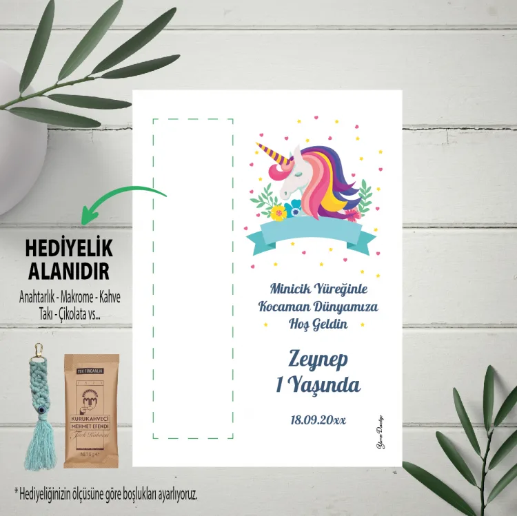 Hediyelik Kartı 0066 - Unicorn Tasarım Kartlar
