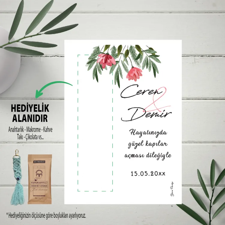 Hediyelik Kartı 0071 - Kahve, Çikolata, Anahtarlık Kartları
