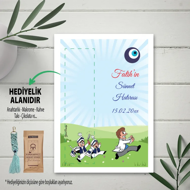 Hediyelik Kartı 0087 - Sünnet Hediyesi Anahtarlık Kartı