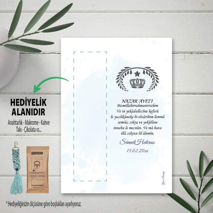 Hediyelik Kartı 0095 - Nazar Ayeti Yazılı Kartlar