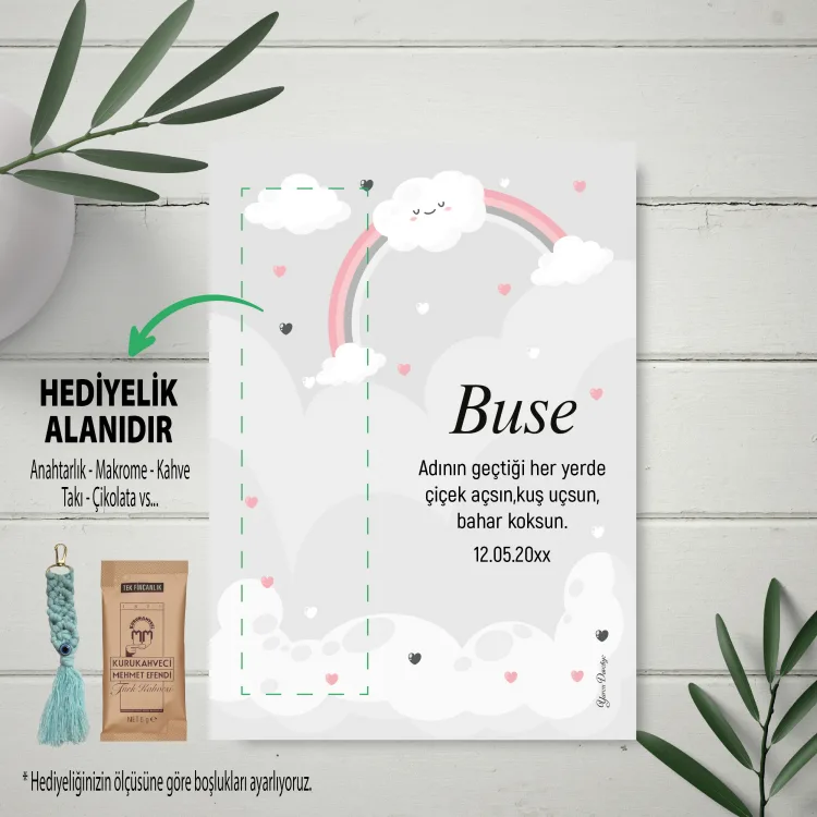 Hediyelik Kartı 0099 - Gökkuşağı Tasarım Kartlar