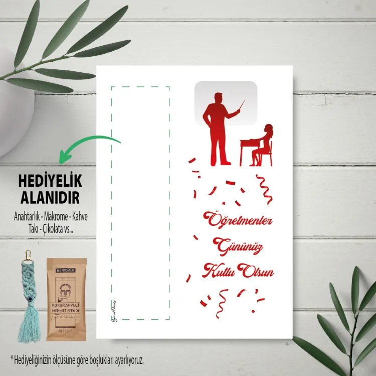 Hediyelik Kartı 0114 - Öğretmenler Günü Tasarım Hediye Kartları