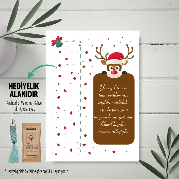 Hediyelik Kartı 0117 - Yılbaşı - Yeni Yıl - Mutlu Yıllar Tasarım Hediye Kartları