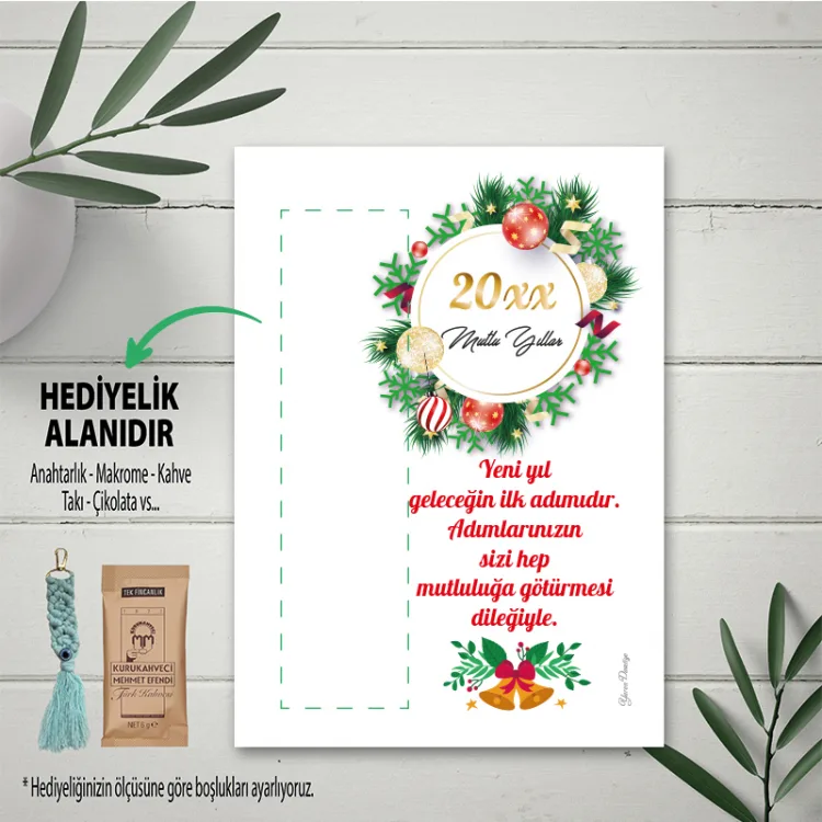 Hediyelik Kartı 0120 - Yılbaşı - Yeni Yıl - Mutlu Yıllar Tasarım Hediye Kartları