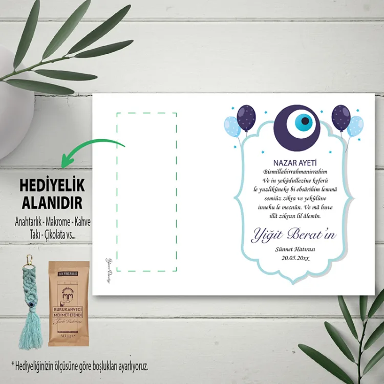 Hediyelik Kartı 0130 - Nazar Boncuk Tasarım Kartlar