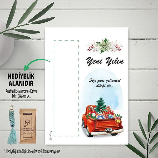 Hediyelik Kartı 0137 - Yılbaşı - Yeni Yıl - Mutlu Yıllar Tasarım Hediye Kartları