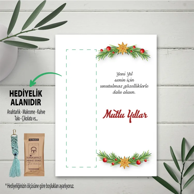 Hediyelik Kartı 0140 - Yılbaşı - Yeni Yıl - Mutlu Yıllar Tasarım Hediye Kartları
