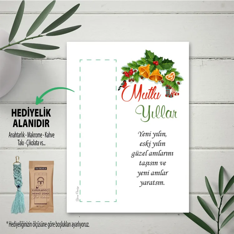 Hediyelik Kartı 0146 - Yılbaşı - Yeni Yıl - Mutlu Yıllar Tasarım Hediye Kartları