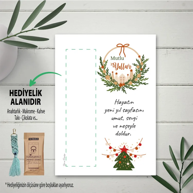 Hediyelik Kartı 0149 - Yılbaşı - Yeni Yıl - Mutlu Yıllar Tasarım Hediye Kartları