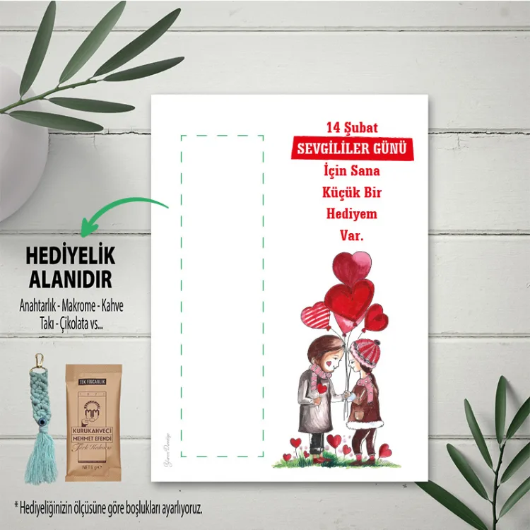 Hediyelik Kartı 0151 - 14 Şubat Sevgililer Günü Hediye Kartları