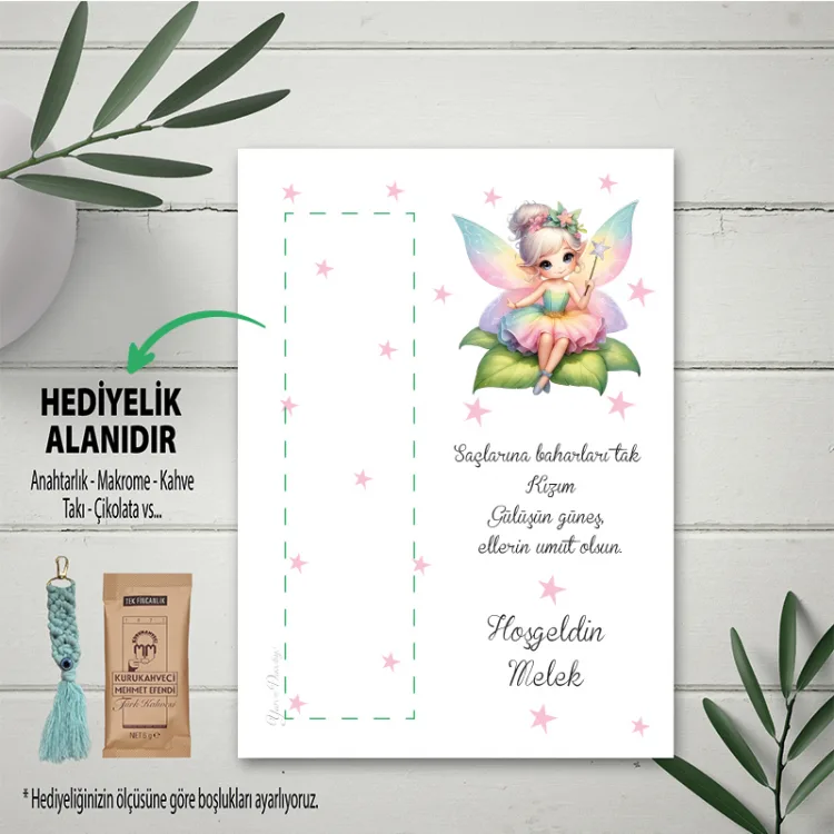 Hediyelik Kartı 0166 - Peri Kızı Hediyelik Kartı