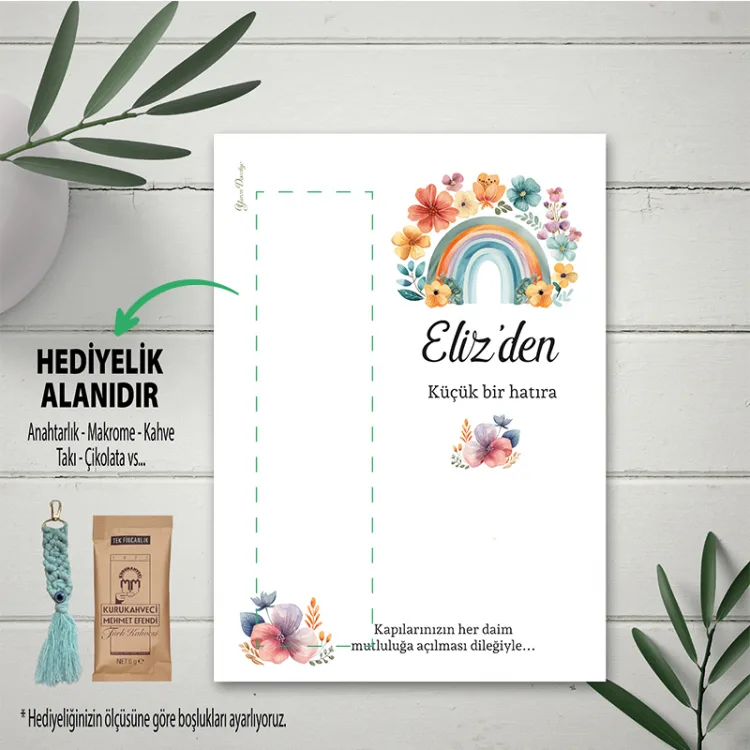 Hediyelik Kartı 0196 - Gökkuşağı Tasarım Bebek Hediye Kartı