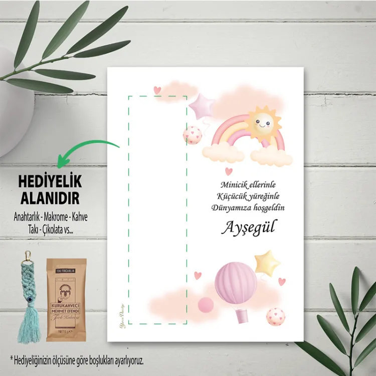 Hediyelik Kartı 0198 - Gökkuşağı Temalı Doğum Günü Kartları