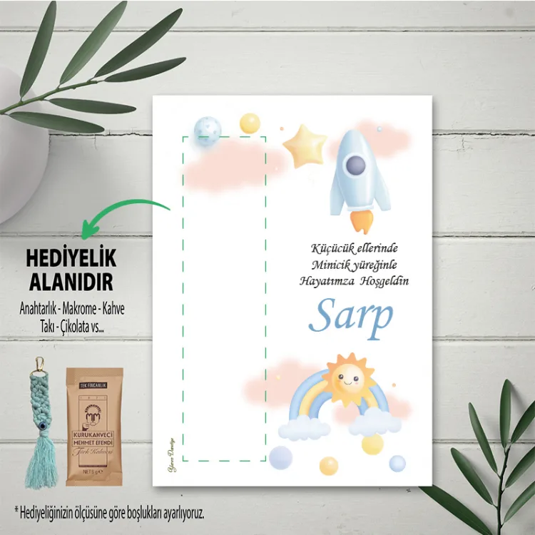 Hediyelik Kartı 0199 - Gökkuşağı Temalı Doğum Günü Kartları