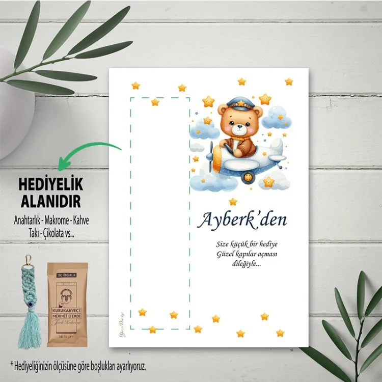 Hediyelik Kartı 0200 - Doğum Günü Anahtarlık Kartı
