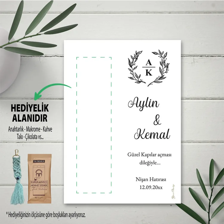 Hediyelik Kartı 0206 - Söz  Hatırası Makrome Anahtarlık Kartı