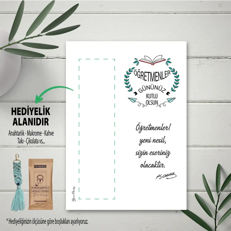 Hediyelik Kartı 0212 - 24 Kasım Öğretmenler Günü Temalı Hediye Kartı