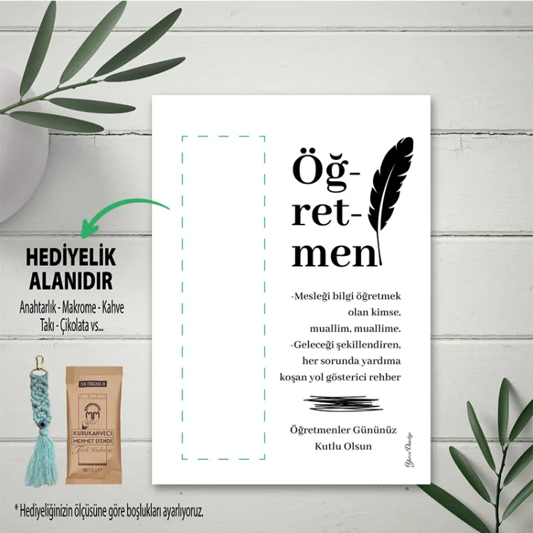 Hediyelik Kartı 0213 - 24 Kasım Öğretmenler Günü Temalı Hediye Kartı