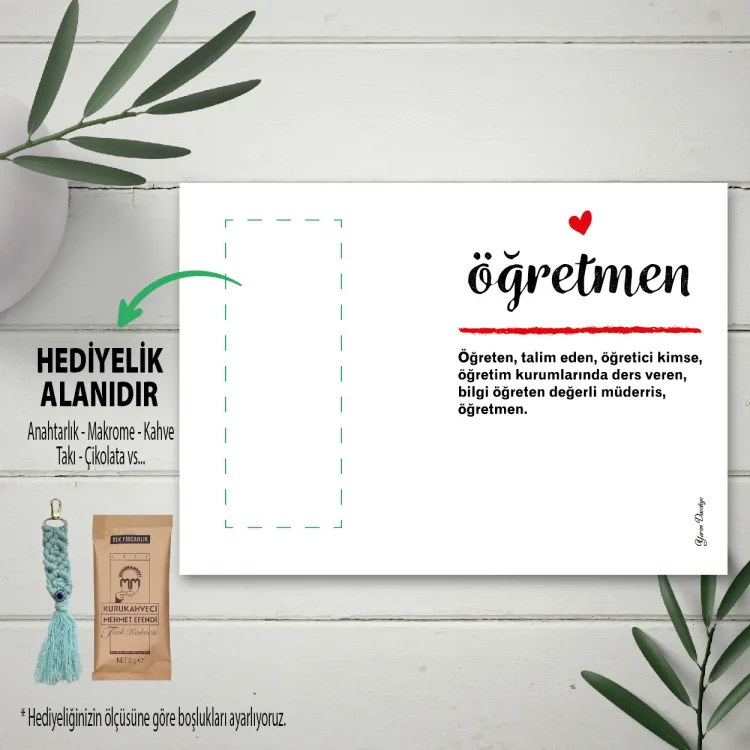 Hediyelik Kartı 0215 - 24 Kasım Öğretmenler Günü Temalı Hediye Kartı