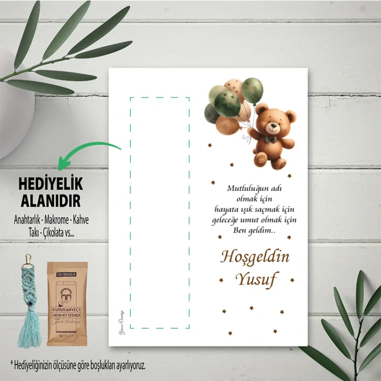 Hediyelik Kartı 0223 - Sevimli Ayıcık Hediyelik Kartı