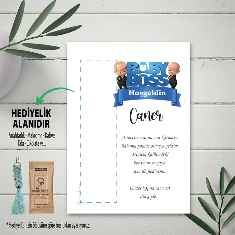 Hediyelik Kartı 0229 - Patron Bebek Temalı Hediyelik Kart