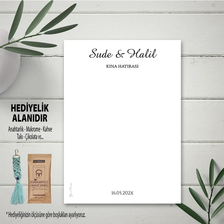 Hediyelik Kartı 0256 - Kına, Nişan, Söz Anahtarlık Kartı