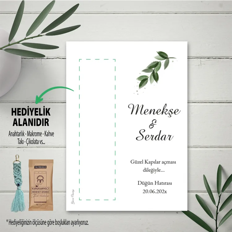 Hediyelik Kartı 0257 - Kına, Nişan, Söz Anahtarlık Kartı