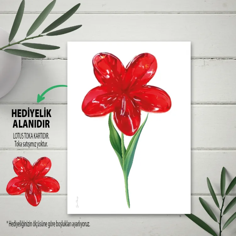 Hediyelik Kartı 0265 - Lotus Toka Hediyelik Kartı - Detay Görseli 2