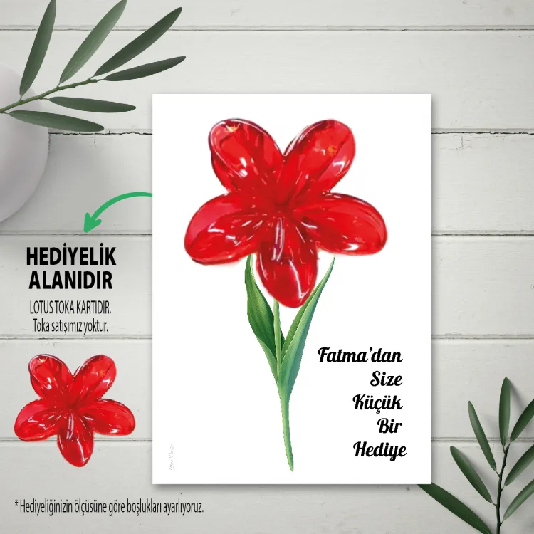 Hediyelik Kartı 0265 - Lotus Toka Hediyelik Kartı