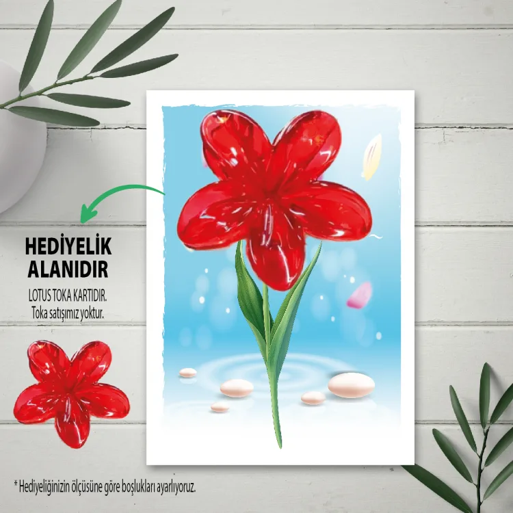Hediyelik Kartı 0266 - Lotus Toka Hediyelik Kartı - Detay Görseli 2
